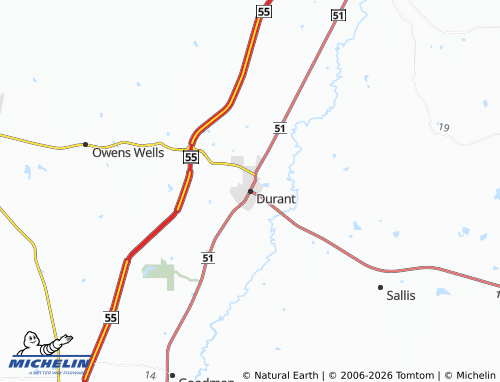 Mapa MICHELIN Durant - ViaMichelin