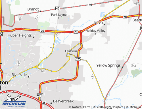 Mapa MICHELIN Fairborn - ViaMichelin