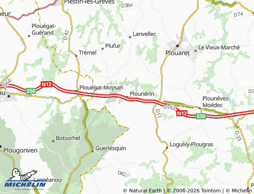 Mappa MICHELIN Plounérin - ViaMichelin