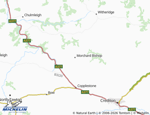 MICHELIN Morchard Bishop map - ViaMichelin