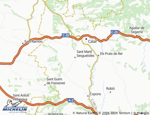 Carte MICHELIN Sant Martí Sesgueioles - ViaMichelin