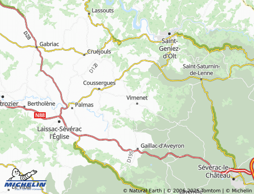 MICHELIN Les Tassières map - ViaMichelin
