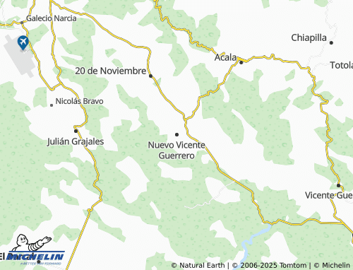 MICHELIN Nuevo Vicente Guerrero map - ViaMichelin