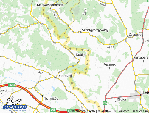 MICHELIN Kobilje map - ViaMichelin