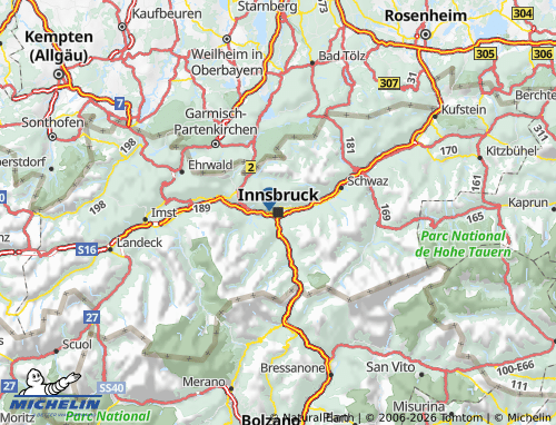 Mapa MICHELIN Insbruque - ViaMichelin