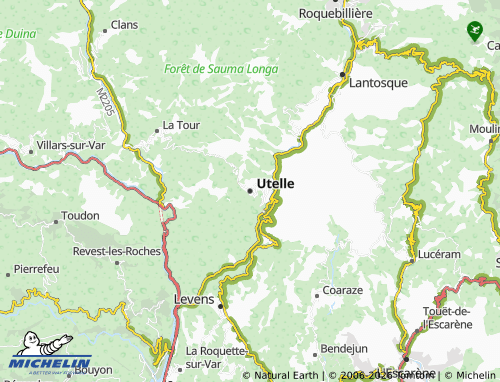 Carte MICHELIN Utelle - ViaMichelin
