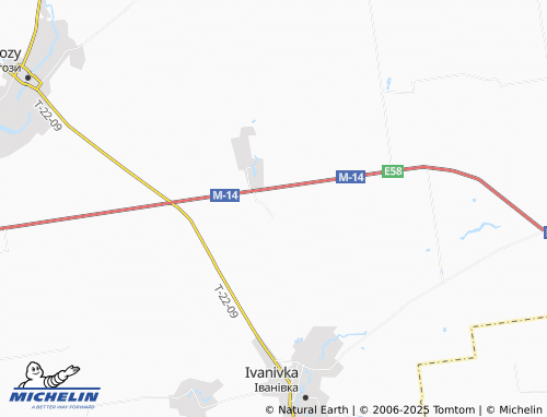 MICHELIN Shyroka Balka map - ViaMichelin