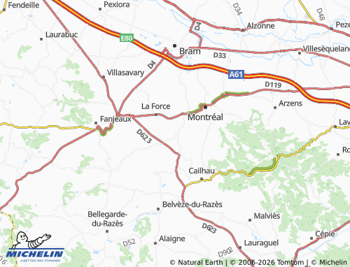 MICHELIN Villeneuve-lès-Montréal map - ViaMichelin