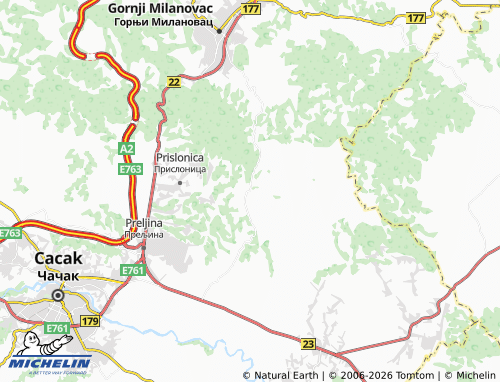 Mapa MICHELIN Gornja Trepča - ViaMichelin