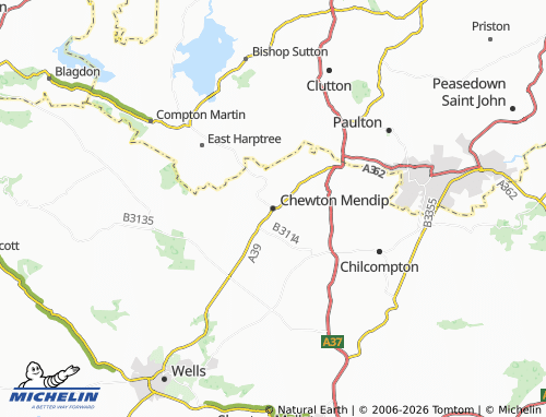 MICHELIN Chewton Mendip map - ViaMichelin
