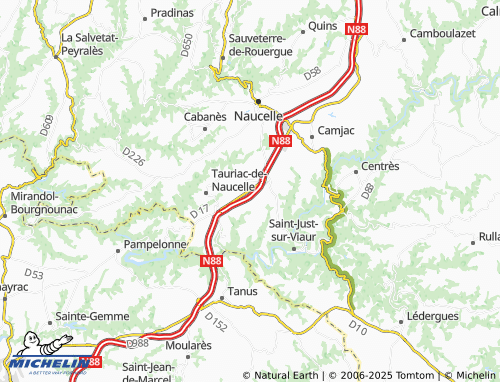 MICHELIN-Landkarte Saint-Martial - ViaMichelin