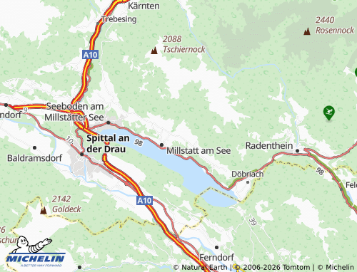 MICHELIN Obermillstatt map - ViaMichelin
