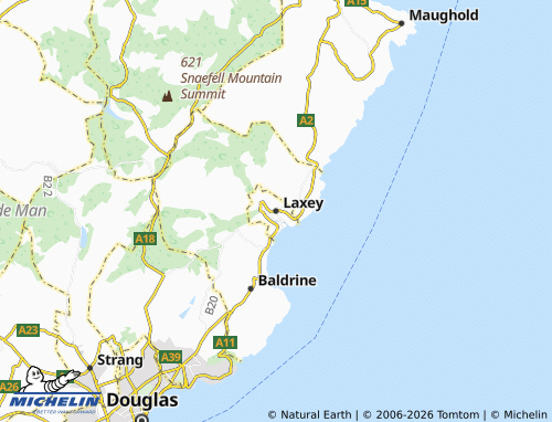 Carte MICHELIN Laxey - ViaMichelin
