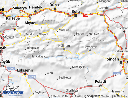 MICHELIN Nallıhan map - ViaMichelin
