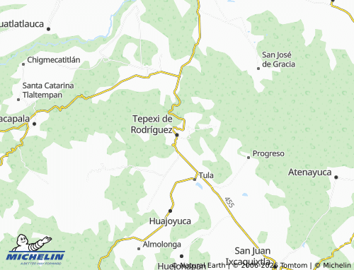 Mapa MICHELIN Tepexi de Rodríguez - ViaMichelin