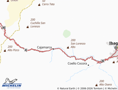 Mapa MICHELIN Tunjos Bajos - ViaMichelin