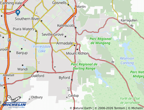 Mapa MICHELIN Brookdale - ViaMichelin
