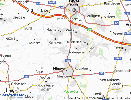 Kaart MICHELIN Denderhoutem - ViaMichelin