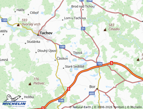 Mappa MICHELIN Tisová - ViaMichelin
