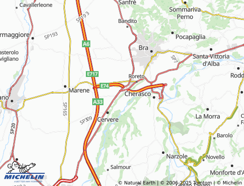 MICHELIN-Landkarte Bricco de' Faule - ViaMichelin