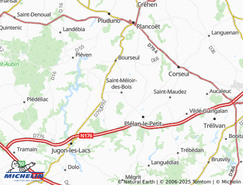 Carte MICHELIN Saint-Méloir-des-Bois - ViaMichelin