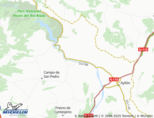 MICHELIN Aldealengua de Santa María map - ViaMichelin