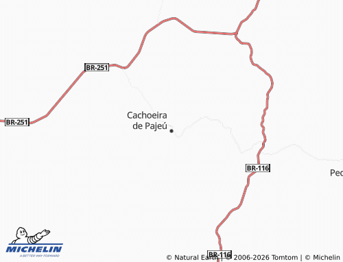 Carte MICHELIN Cachoeira de Pajeú - ViaMichelin