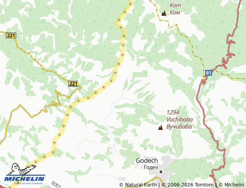 Mappa MICHELIN Komshtitsa - ViaMichelin