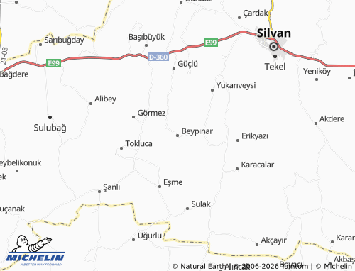 MICHELIN Beypınar map - ViaMichelin