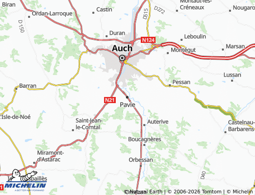 Mappa MICHELIN Pavie - ViaMichelin