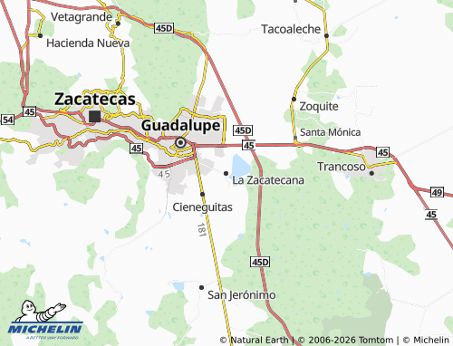 Mappa MICHELIN La Zacatecana - ViaMichelin