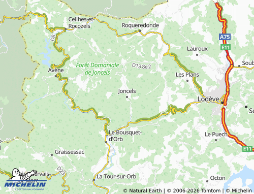 MICHELIN Joncels map - ViaMichelin
