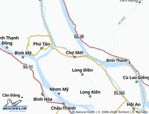 MICHELIN-Landkarte Chợ Mới - ViaMichelin