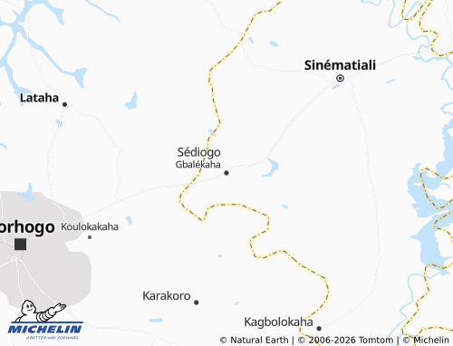 MICHELIN-Landkarte Gbalékaha - ViaMichelin
