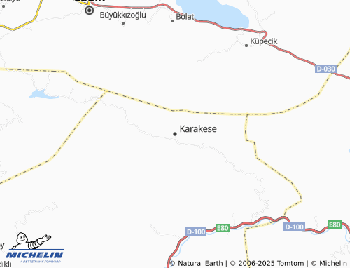 MICHELIN-Landkarte Karakese - ViaMichelin