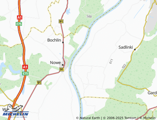 MICHELIN Nebrowo Wielkie map - ViaMichelin