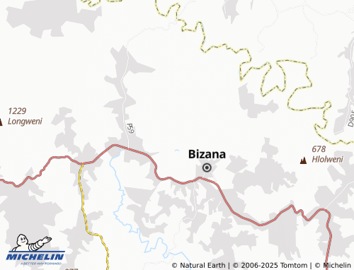 MICHELIN Izinini A map - ViaMichelin