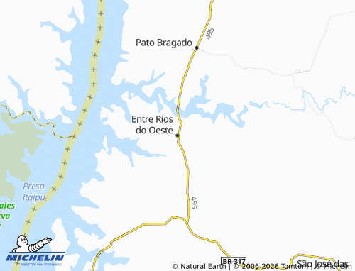 Mapa MICHELIN Entre Rios do Oeste - ViaMichelin