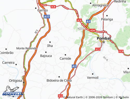Mapa MICHELIN Carnide de Baixo - ViaMichelin