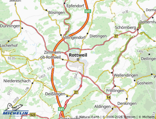 Mapa MICHELIN Rottweil - ViaMichelin