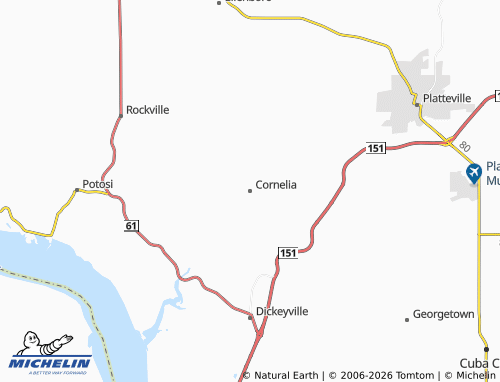 Mapa MICHELIN Cornelia - ViaMichelin