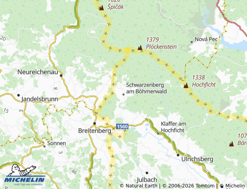 MICHELIN Schwarzenberg am Böhmerwald map - ViaMichelin