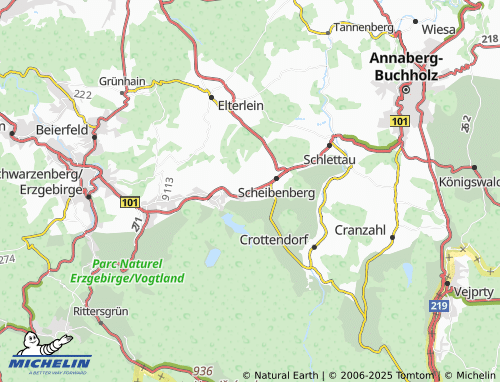 MICHELIN Oberscheibe map - ViaMichelin