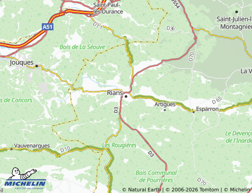 MICHELIN Rians map - ViaMichelin