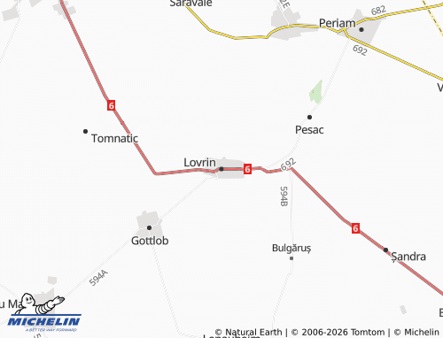 Mappa MICHELIN Lovrin - ViaMichelin