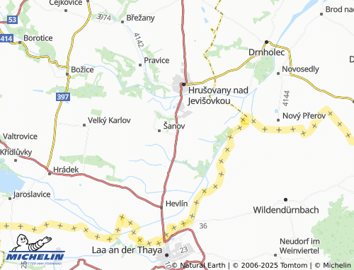 MICHELIN Hrabětice map - ViaMichelin
