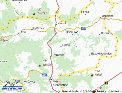 Mappa MICHELIN Liptaň - ViaMichelin
