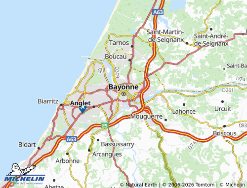 Mappa MICHELIN Bayonne - ViaMichelin