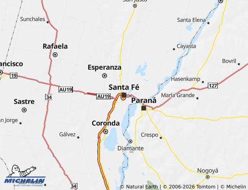 Mappa MICHELIN Santa Fe - ViaMichelin