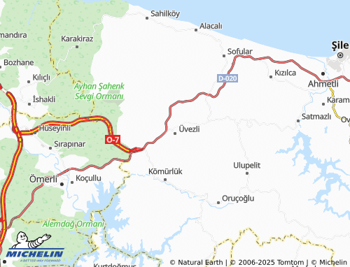 MICHELIN Üvezli map - ViaMichelin